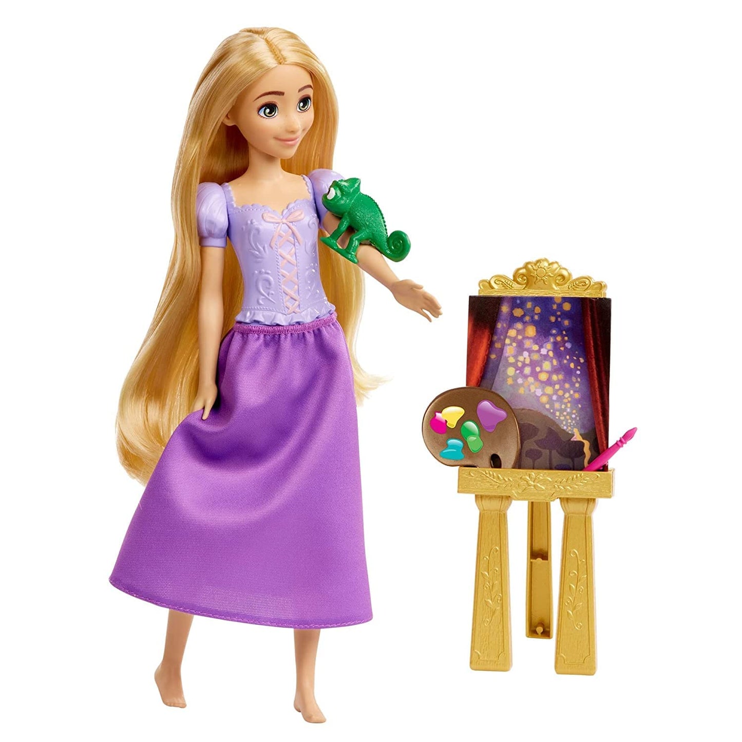 Disney Princess Toys, Rapunzel Fashion Doll with Pascal Figure and Accessories,