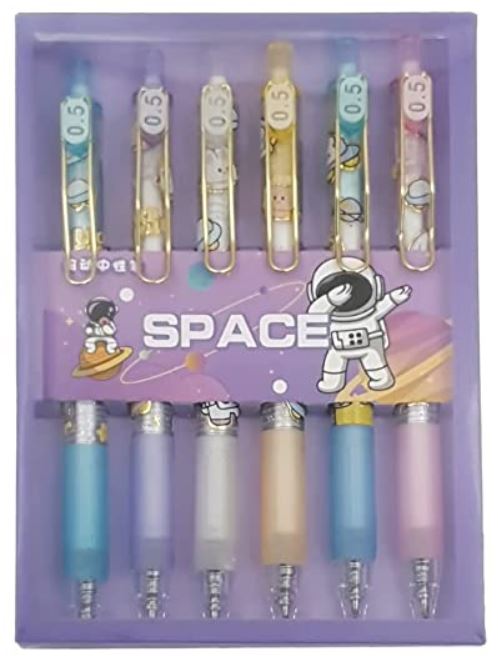 Space Astronaut Theme Single Color Ball Pens Gift Pack For School Kids Boys And