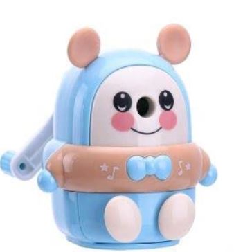 Plastic Cute Cartoon Bear Shaped Manual Color Pencils/Pencil Sharpener , Table S