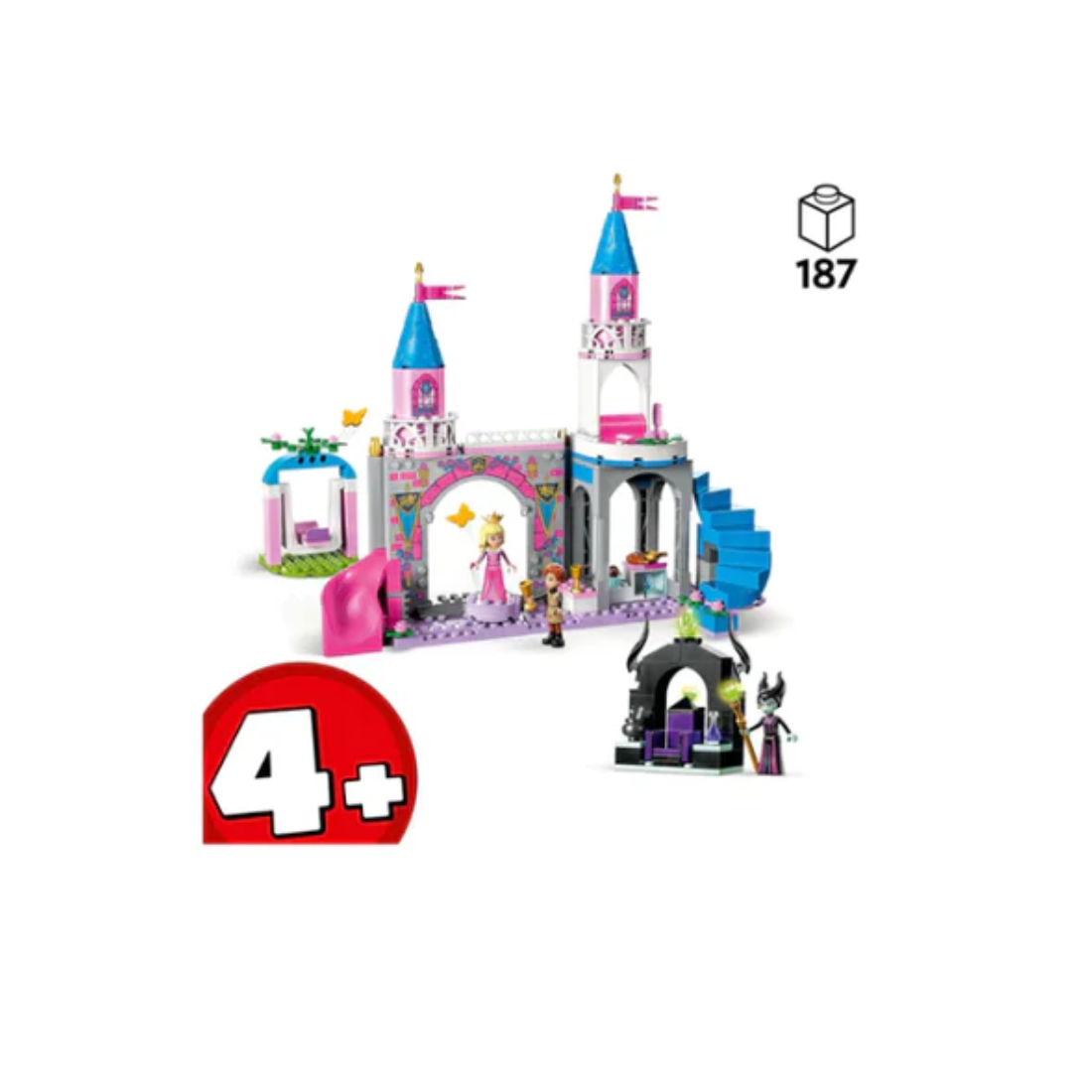 LEGO ǀ Disney Aurora’s Castle 43211 Building Toy Set (187 Pieces)