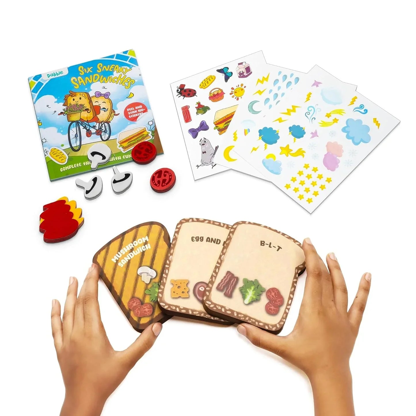 Shifu Dabble Six Sneaky Sandwiches Pretend Play Set