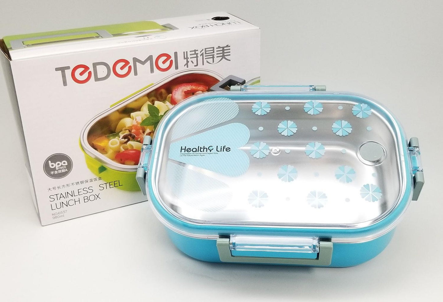 Tedemei Plastic & Stainless Steel Lunch Box 710Ml