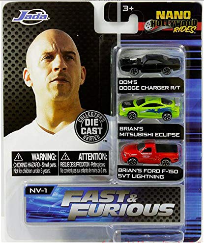 Nano Hollywood Rides - Fast & Furious Series 1 Assortment 3 Pack