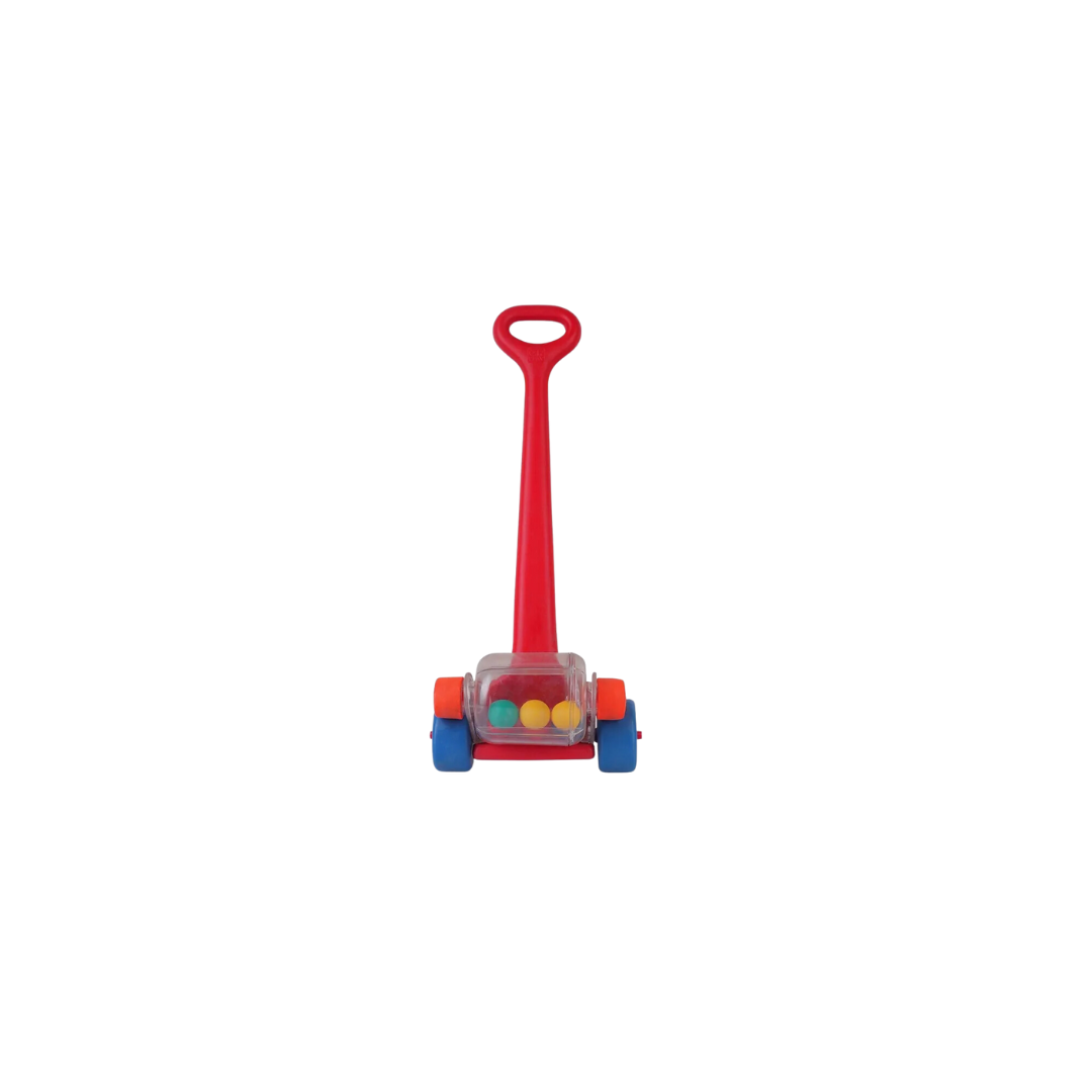 Shooting Star Push Wheel For Kids Push Pull Stick Red 0M+