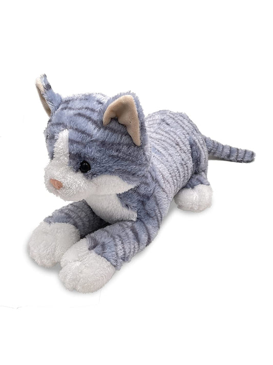 Mirada 35Cm Patterned Lying Cat- Grey