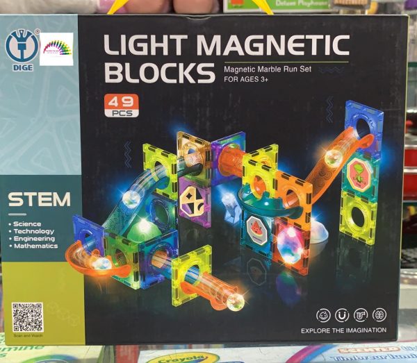 Light Magnetic Blocks- 49 Pcs