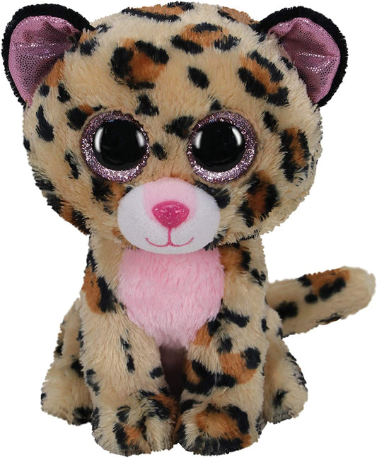 Livvie Leopard Beanie Boo Stuffed Animal, Multicoloured
