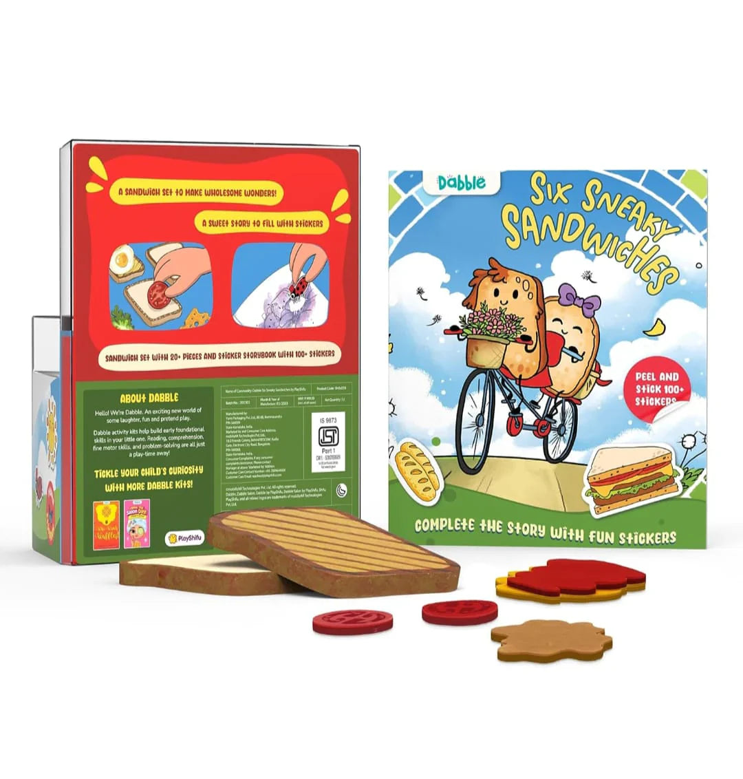 Shifu Dabble Six Sneaky Sandwiches Pretend Play Set