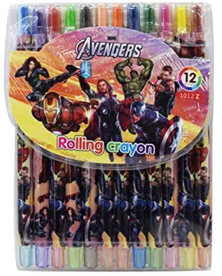 Cartoon Printed Rolling Crayons Twistable