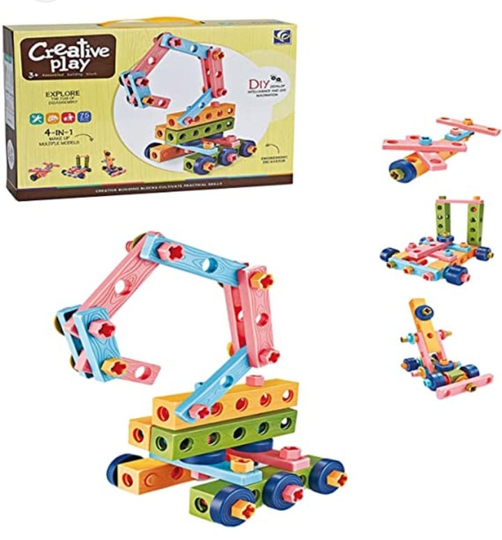 Children'S Assembling Nut Set, Learning Building Block Construction Engineering