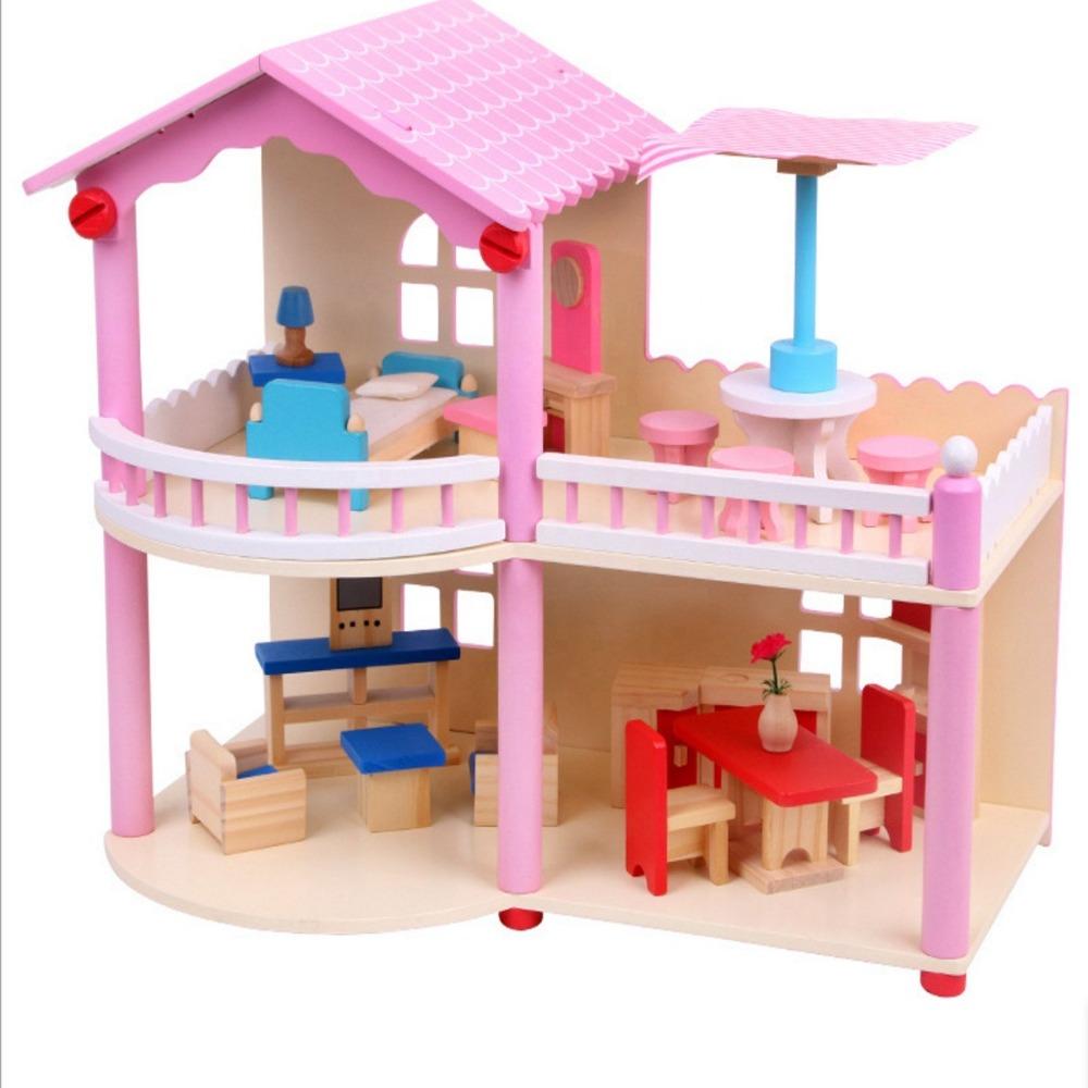 Second Floor Villa Wooden Doll House