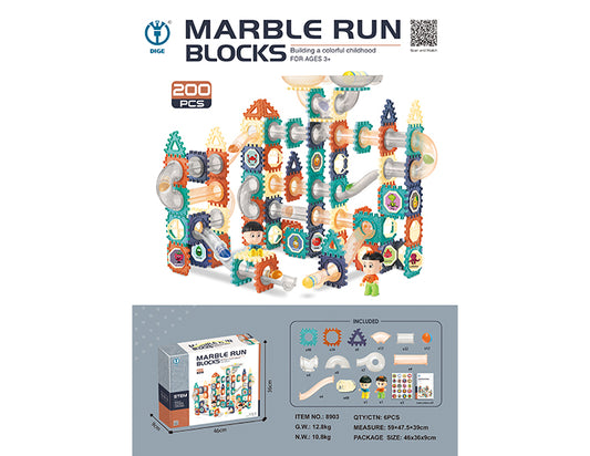 Rainbow Toys 8903_Marble Run Blocks 200 Pcs