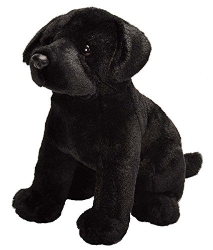 Wild Republic Ck Sitting Dog Black Labrador Soft Toy 12"