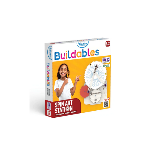 Skillmatics STEM Building Toy : Buildables Spin Art Station | Gifts for Ages 8