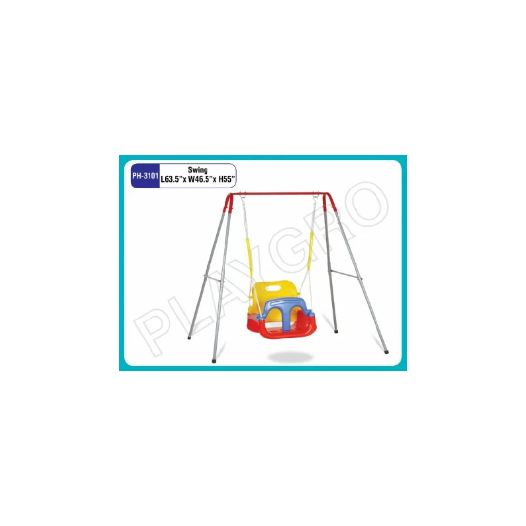 बच्चों के लिए प्लेग्रो एडजस्टेबल स्टैंड अलोन स्विंग (मल्टीकलर)
