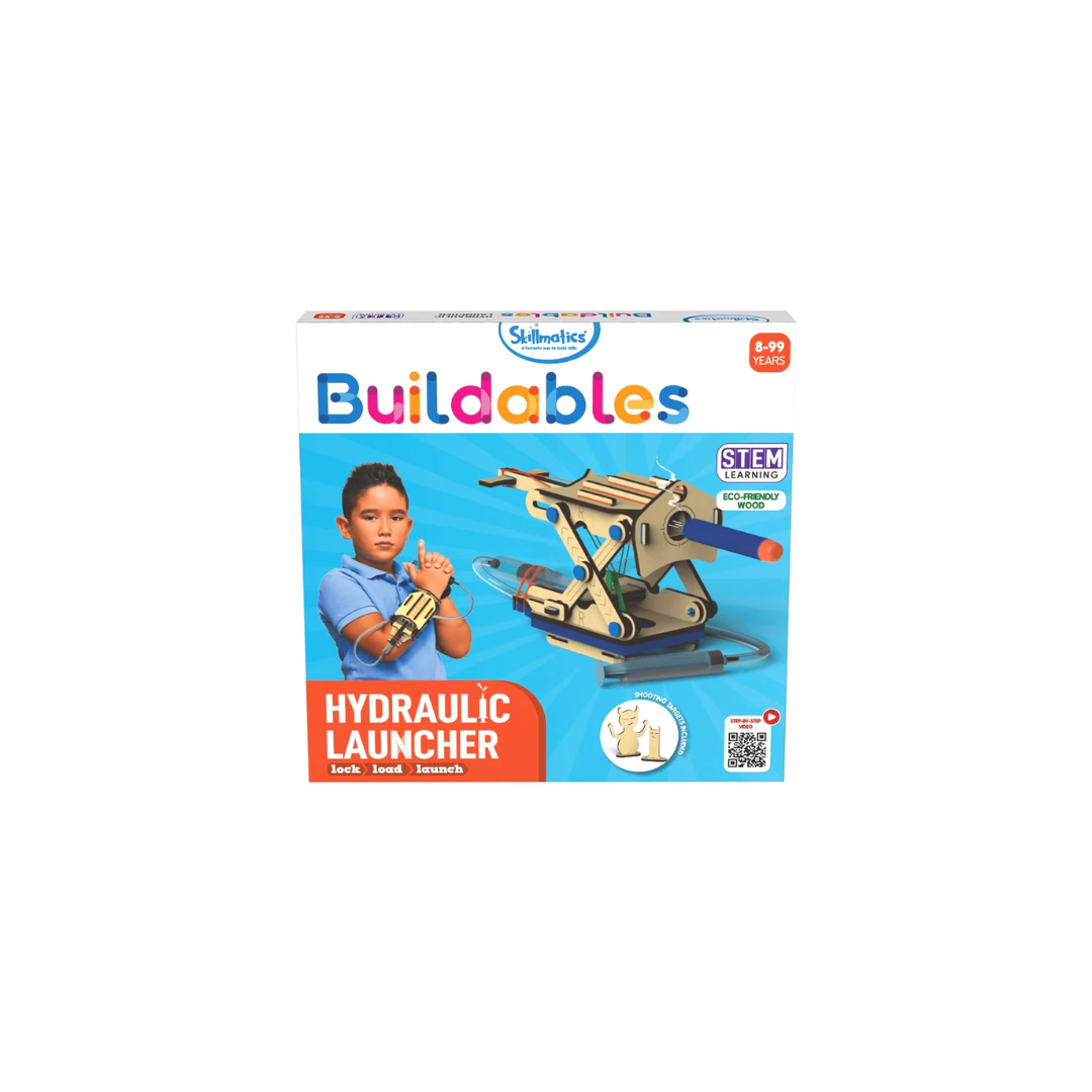 Skillmatics STEM Building Toy - Buildables Hydraulic Launcher, Educational & Co