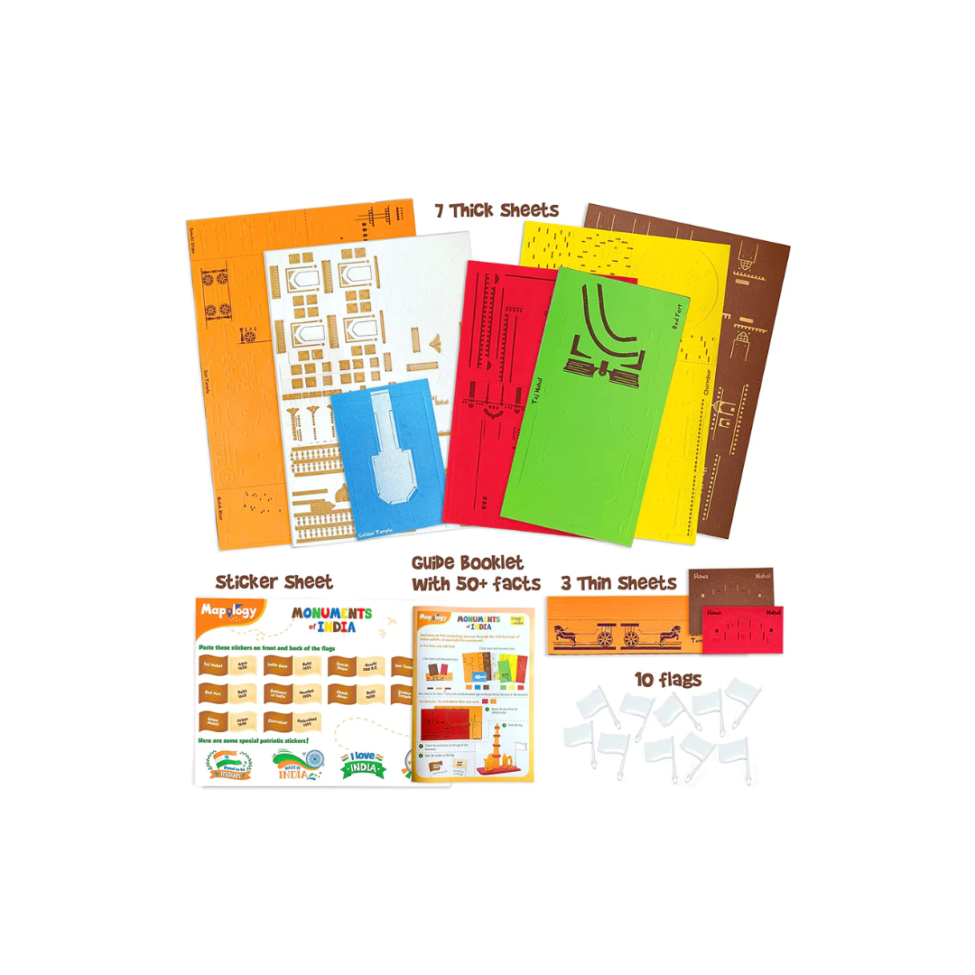 Imagimake Mapology Monuments Of India - Construction Set - Make 10 Monuments Puzzle