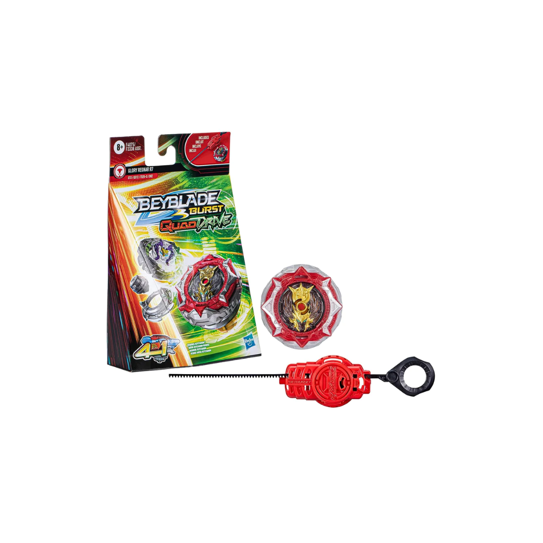 Hasbro Beyblade Burst Quad Drive Glory Regnar R7 Spinning Top Starter Pack