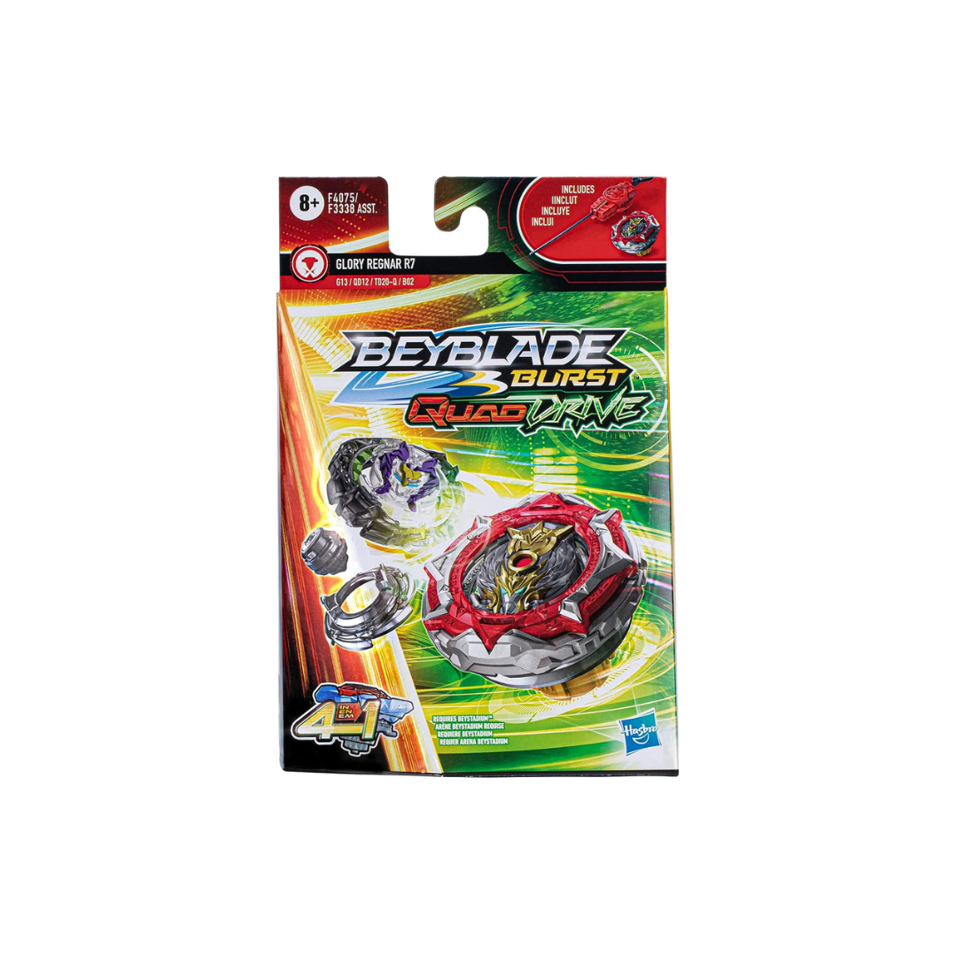 Hasbro Beyblade Burst Quad Drive Glory Regnar R7 Spinning Top Starter Pack