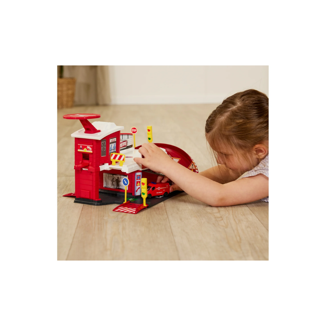 Majorette Vcreatix Rescue Station Track Set + 1 Vehicle Set