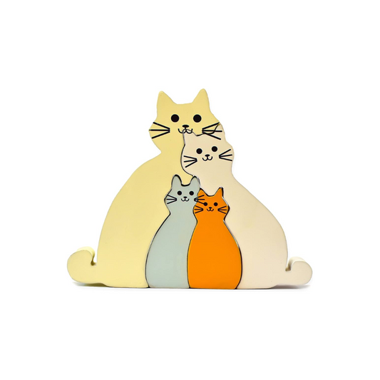 ilearnngrow Wooden Cat Puzzle 4 Pieces