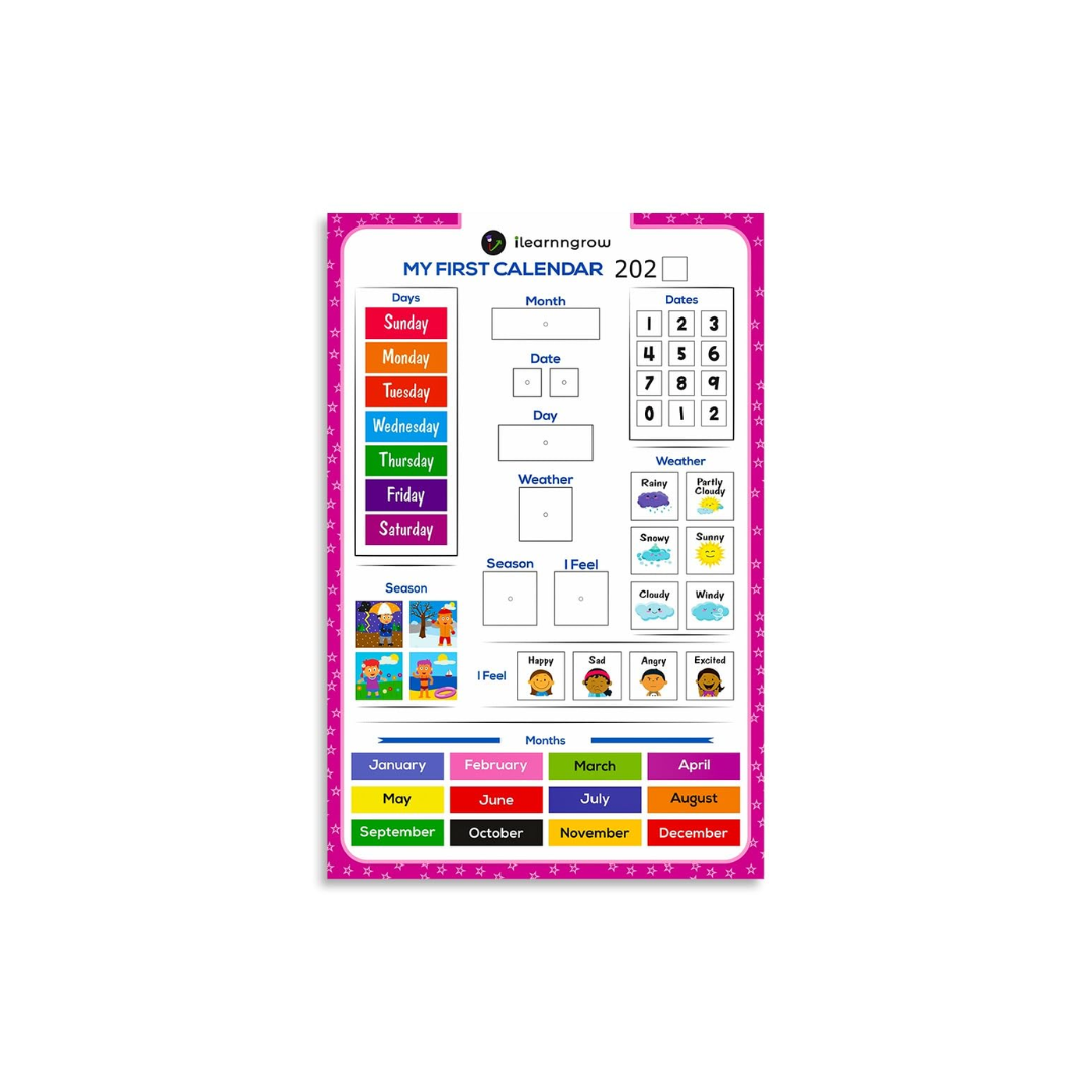 Ilearngrow Home Calendar- Day, Date, Month, Weather, Season Learning