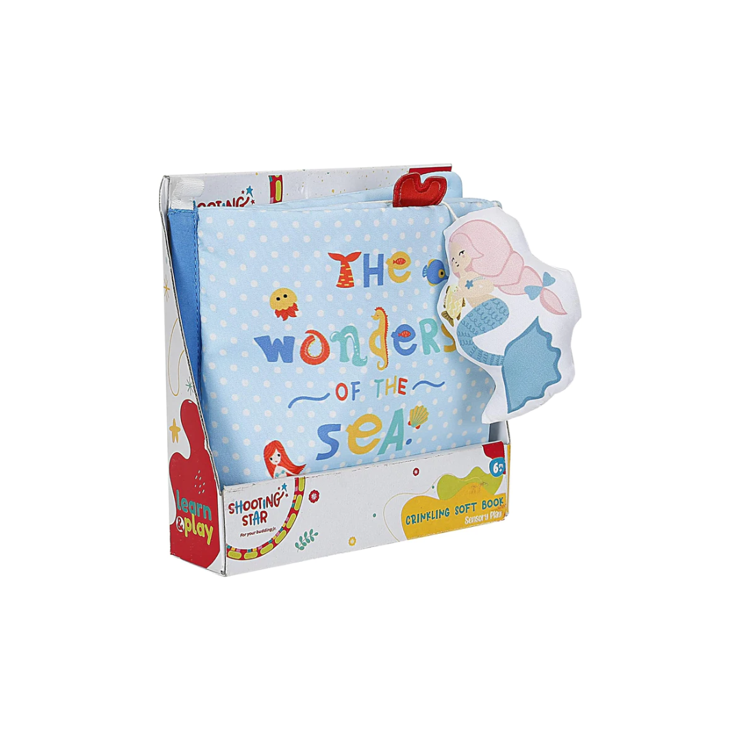 Shooting Star Sea Soft Book Rattle for Kids 3Y+, Multicolour