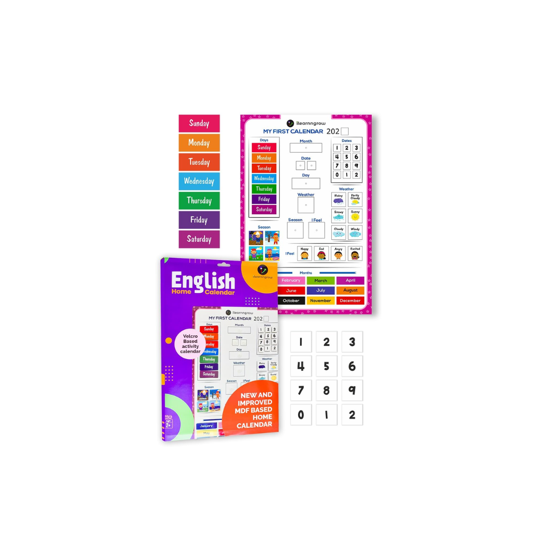 Ilearngrow Home Calendar- Day, Date, Month, Weather, Season Learning