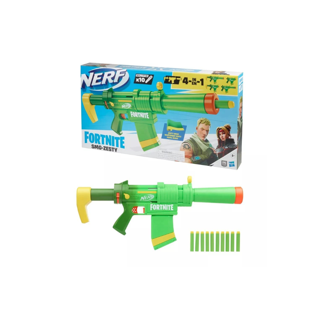 Hasbro Nerf Fortnite SMG-Zesty Elite Dart Blaster Gun