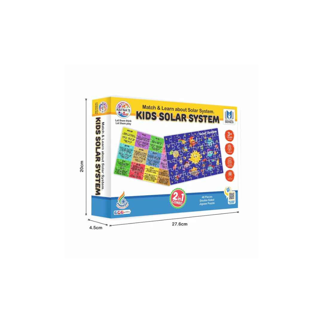 Ratna'S Kids Solar System Jigsaw 2 In 1 Combo 48 Pieces