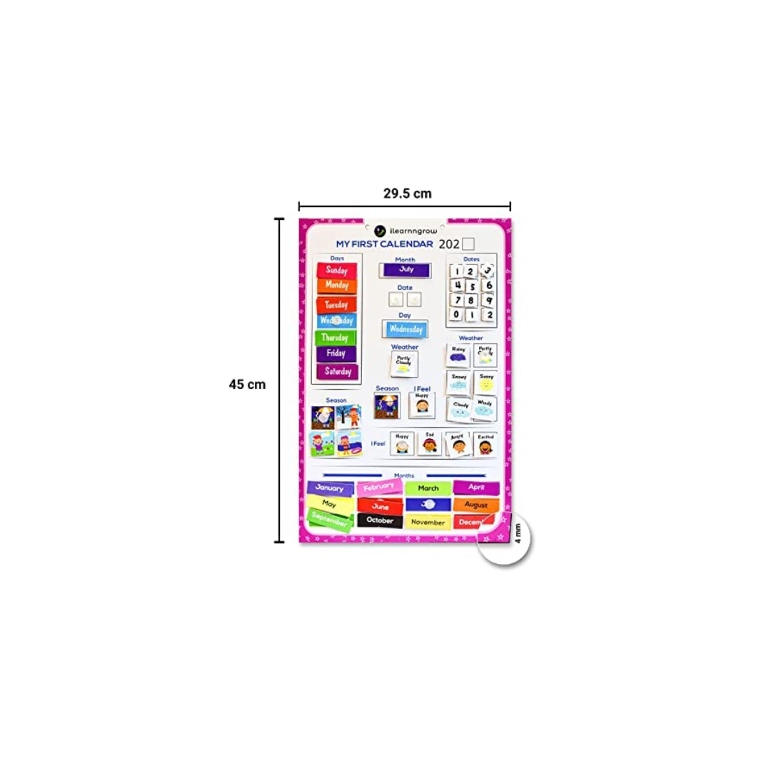 Ilearngrow Home Calendar- Day, Date, Month, Weather, Season Learning