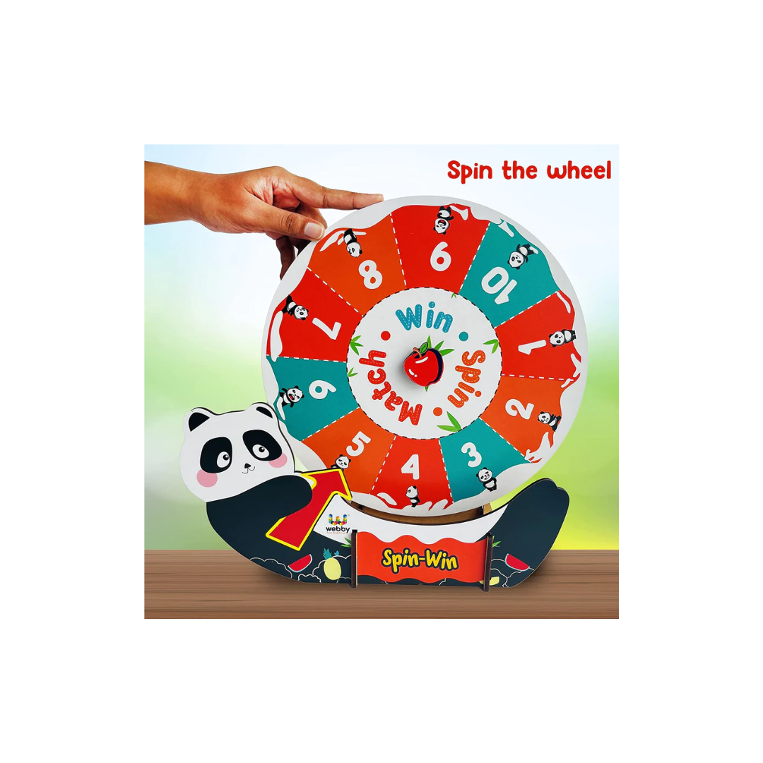 Webby Wooden Spin Win - Spin, Match & Win Educational Game