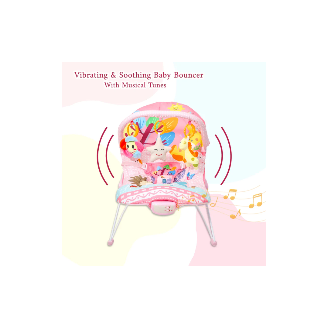 Mee Mee Vibrating & Soothing Baby Bouncer Pink