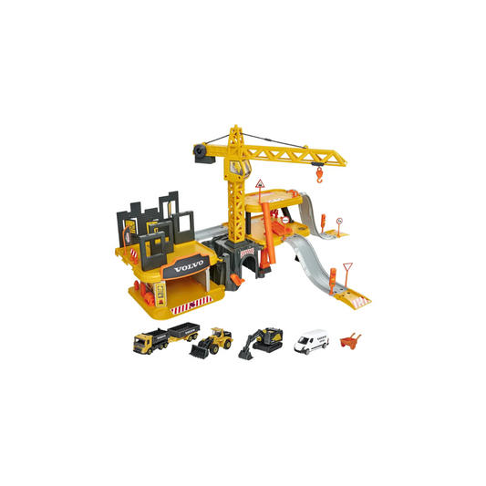 Majorette Creatix Construction Site Construction Toy Set, Includes 5 Volvo Set