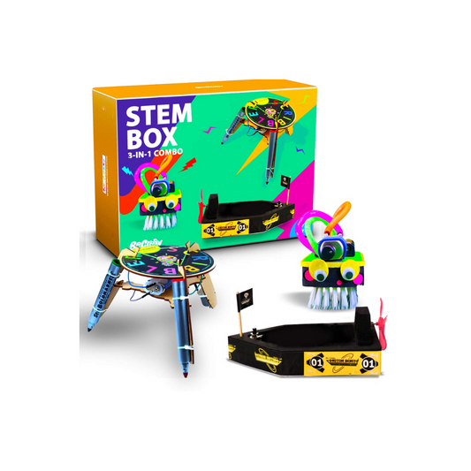 Be Creative Stem Box 3 In 1 Combo-Multi Colour